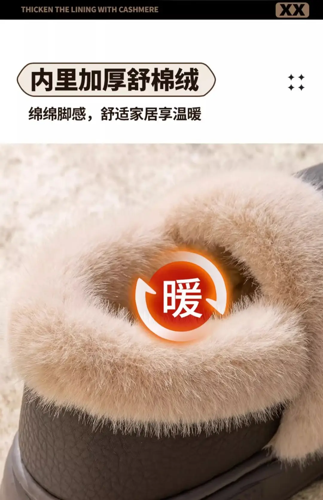 High-Top New Cotton Slippers for Men in Winter Thick-Soled Warm Bags and Waterproof Plus Velvet Thickeneded Deodorant Cotton Shoes for Men to Wear Outside — feature 11