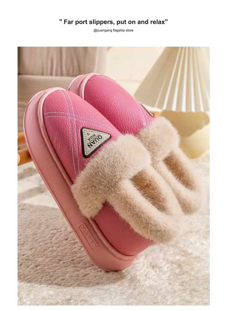 High-Top New Cotton Slippers for Men in Winter Thick-Soled Warm Bags and Waterproof Plus Velvet Thickeneded Deodorant Cotton Shoes for Men to Wear Outside — feature 21