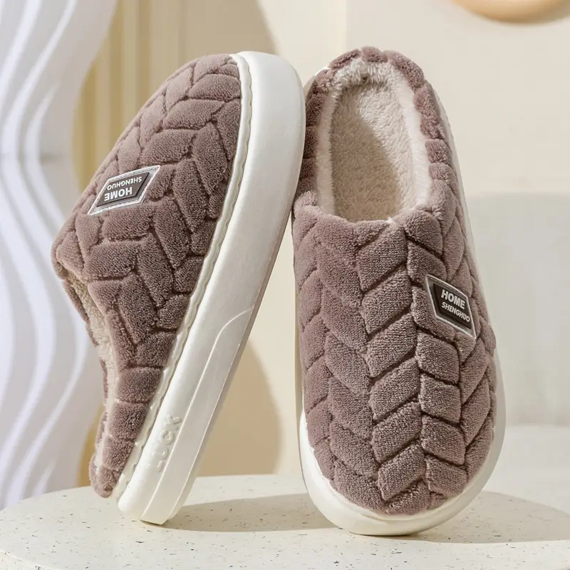 High-Top New Cotton Slippers for Men in Winter Thick-Soled Warm Bags and Waterproof Plus Velvet Thickeneded Deodorant Cotton Shoes for Men to Wear Outside - Image 8