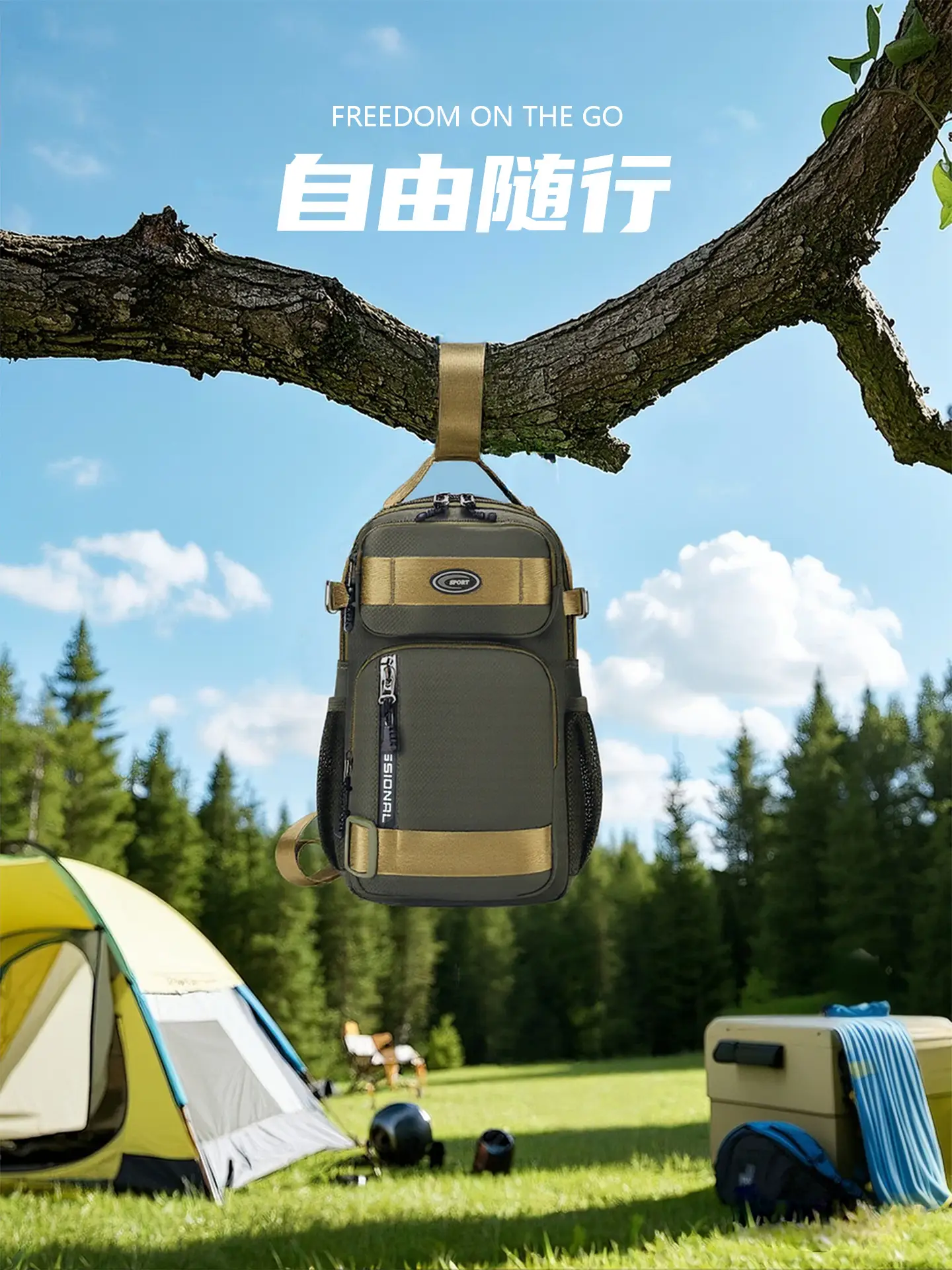 Travel Hiking Backpack Single Shoulder Crossbody Lightweight - Image 8