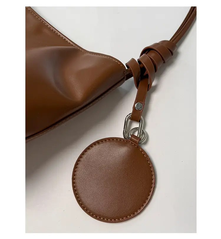 Women's White Cylindrical Leather Shoulder Bag — feature 6