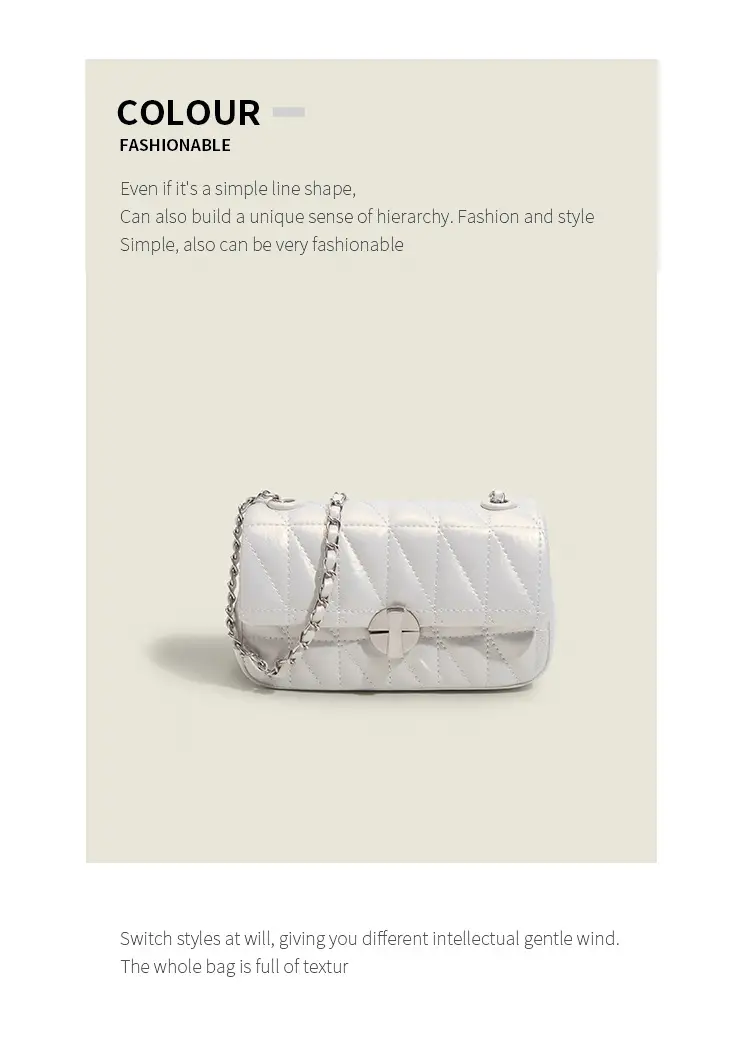 Pink Quilted Chain Crossbody Bag for Women — feature 13