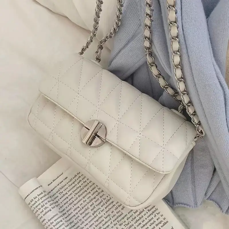 Pink Quilted Chain Crossbody Bag for Women — feature 14