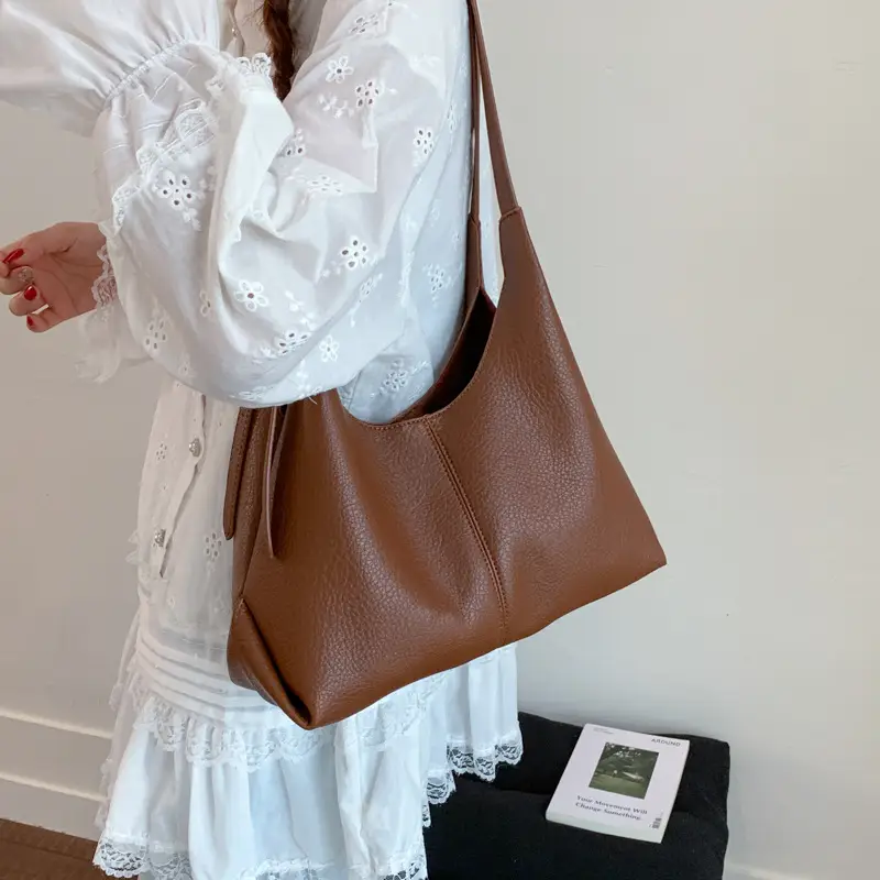Yellow Textured Crossbody Tote Bag for Women - Image 7