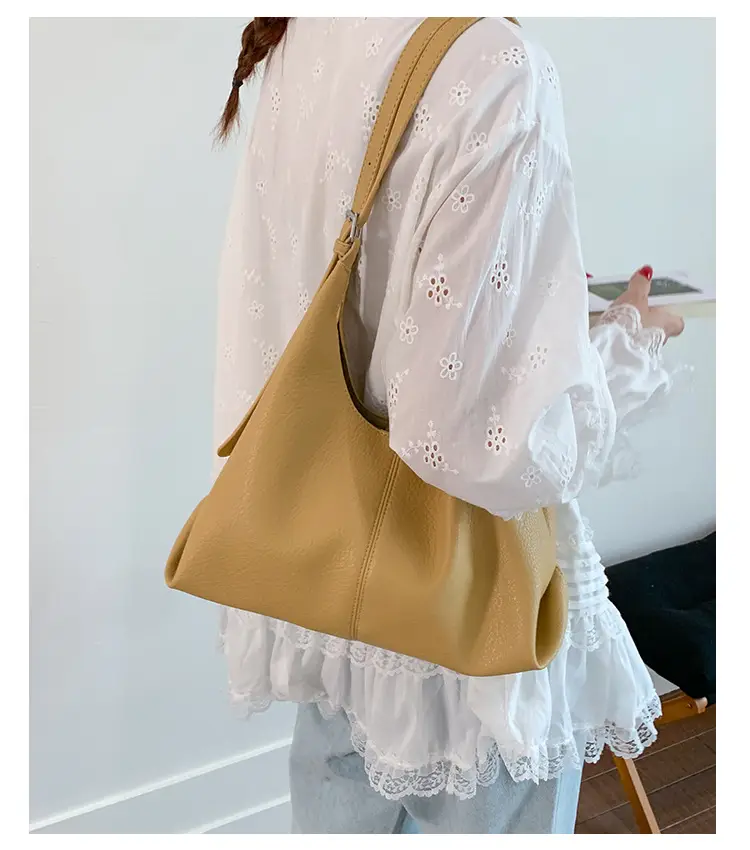 Yellow Textured Crossbody Tote Bag for Women — feature 20