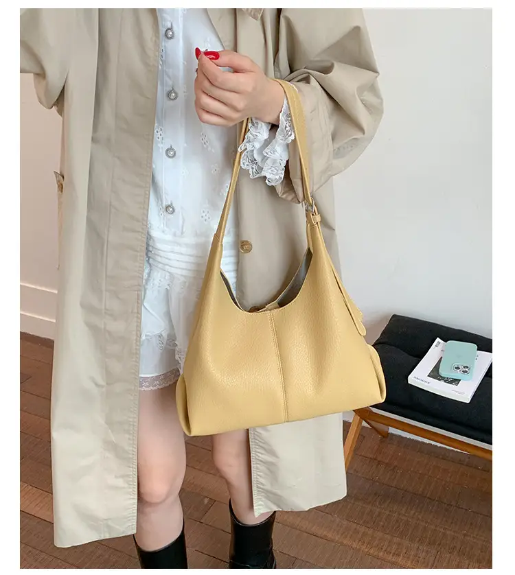 Yellow Textured Crossbody Tote Bag for Women — feature 21
