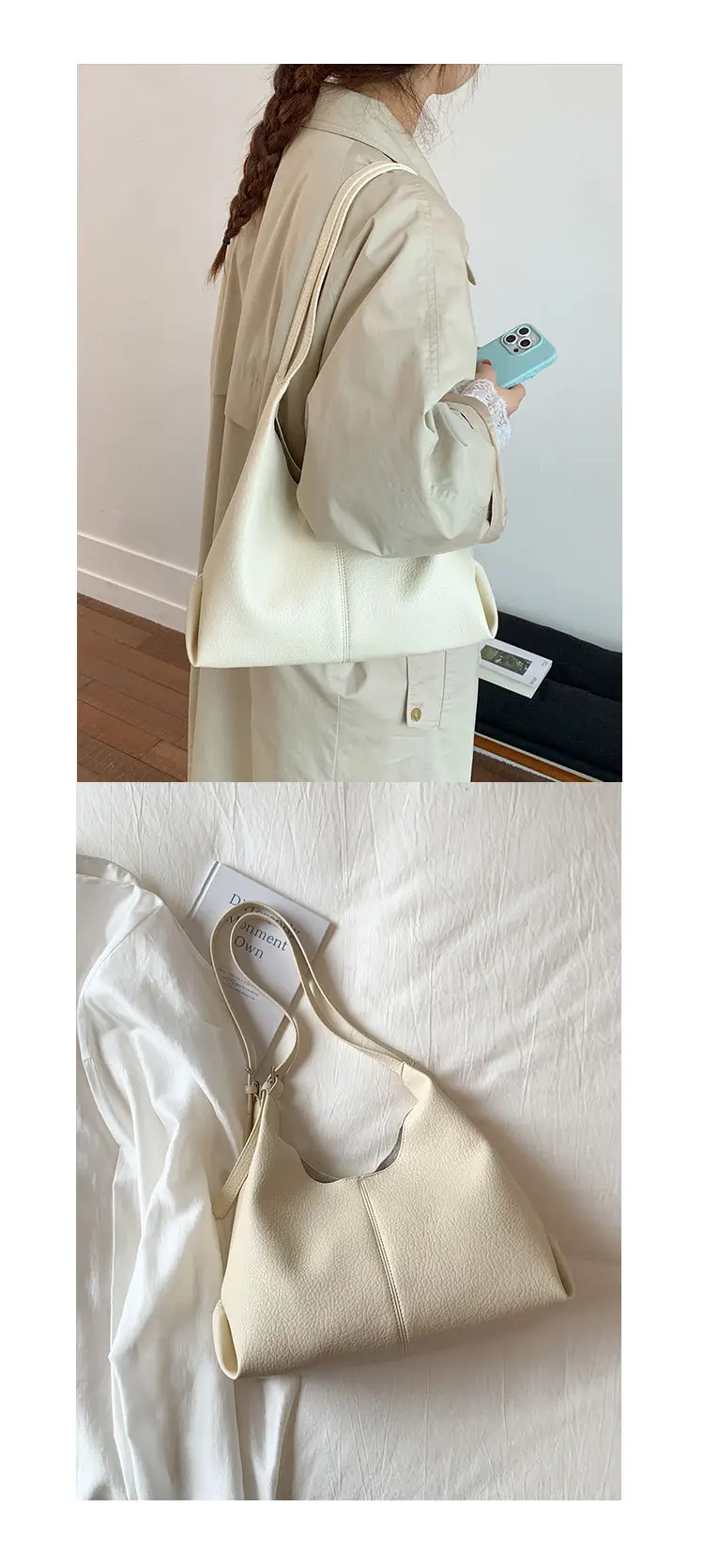 Yellow Textured Crossbody Tote Bag for Women — feature 26