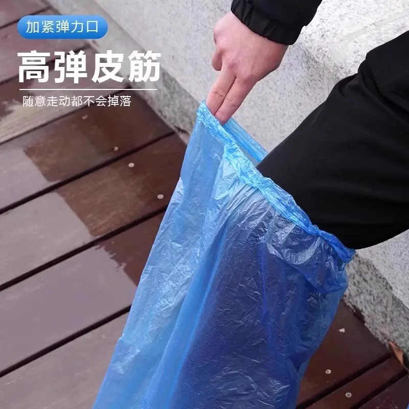 Disposable Rain Shoe Covers, Waterproof, Non-Slip, Transparent Plastic, Thickened, Wear-Resistant, Rain-Proof, High-Length Pe