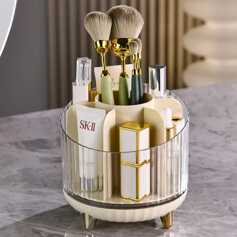 Luxury Rotating Makeup Brush & Lipstick Storage Rack - Image 6