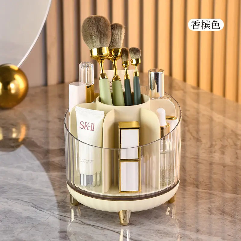 Luxury Rotating Makeup Brush & Lipstick Storage Rack