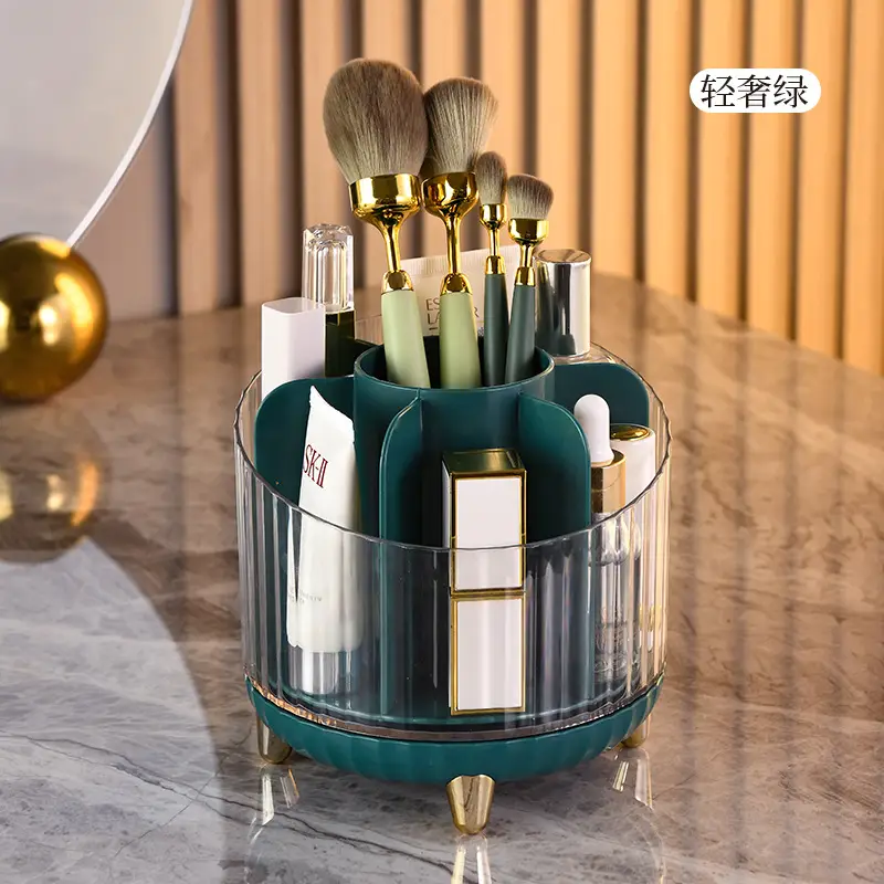 Luxury Rotating Makeup Brush & Lipstick Storage Rack - Image 2