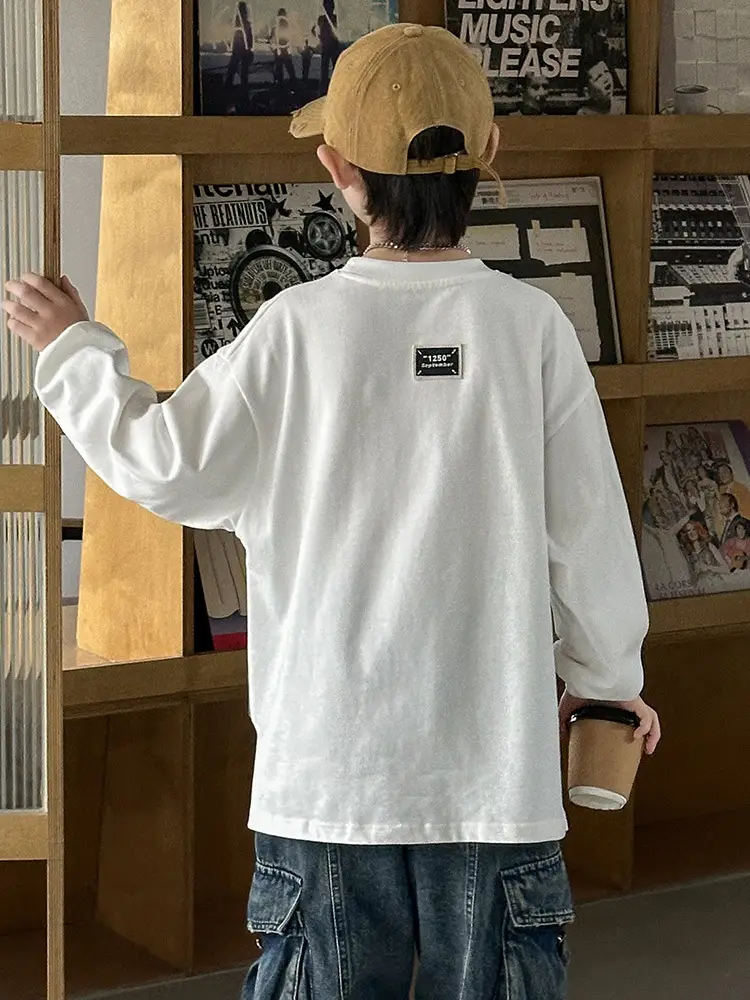 Boys White Long Sleeve T-Shirt Spring Autumn 2026 - Image 6