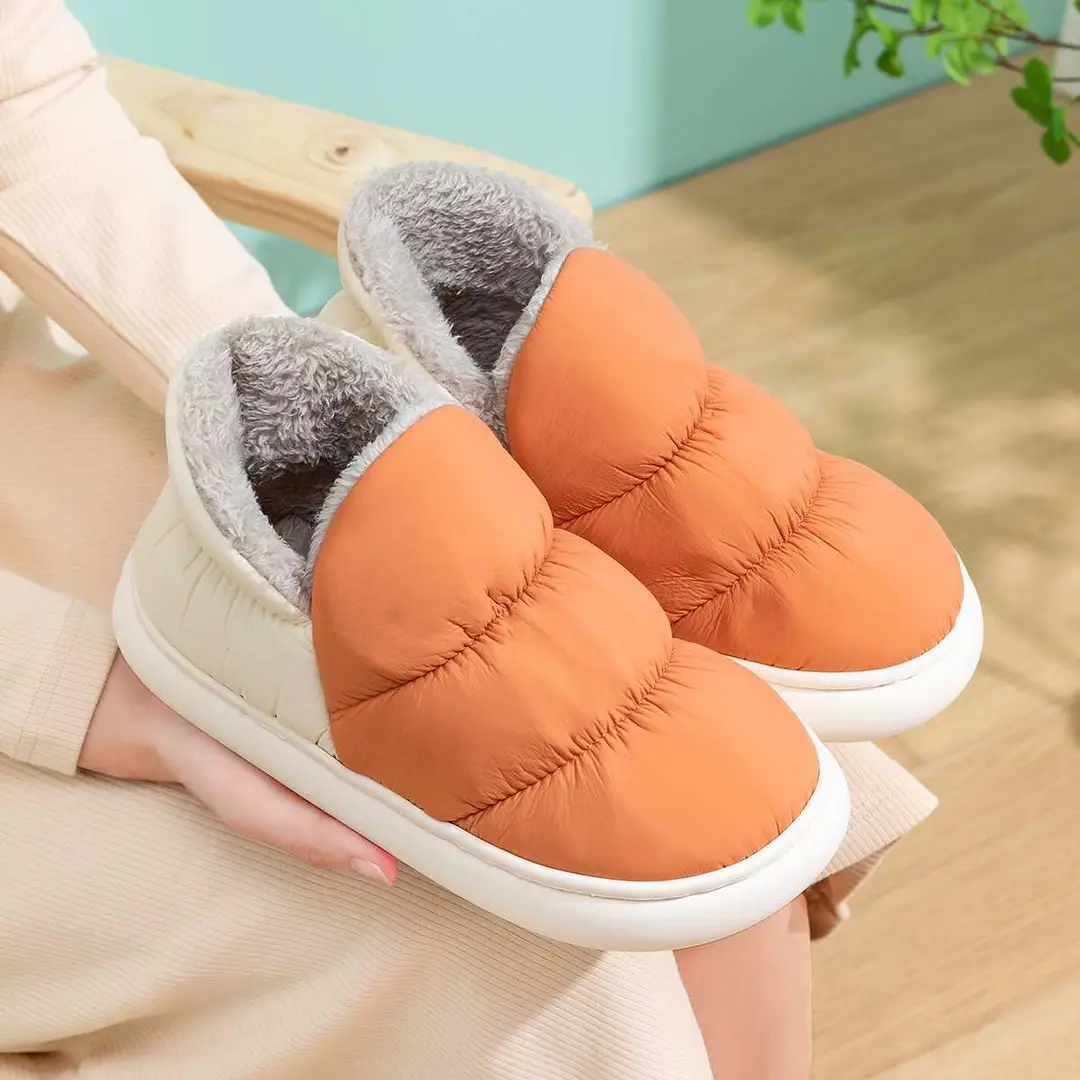 Waterproof Cotton Slippers for Men, New Style for Couples, Non-Slip Warm Bags and Cotton Slippers for Women, Winter Waterproof Cotton Slippers - Image 5