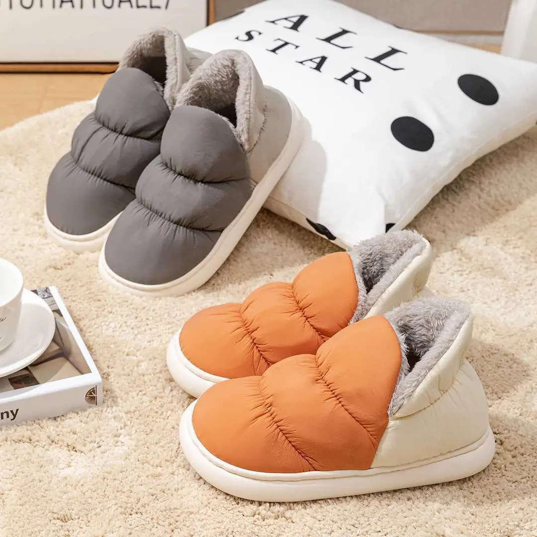 Waterproof Cotton Slippers for Men, New Style for Couples, Non-Slip Warm Bags and Cotton Slippers for Women, Winter Waterproof Cotton Slippers - Image 7