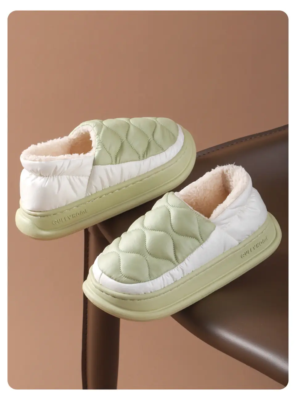 2025 New Cotton Slippers for Men, Winter Indoor Home Waterproof Anti-Slip Thick-Soled Wear-Resistant High-Heeled Slippers — feature 6