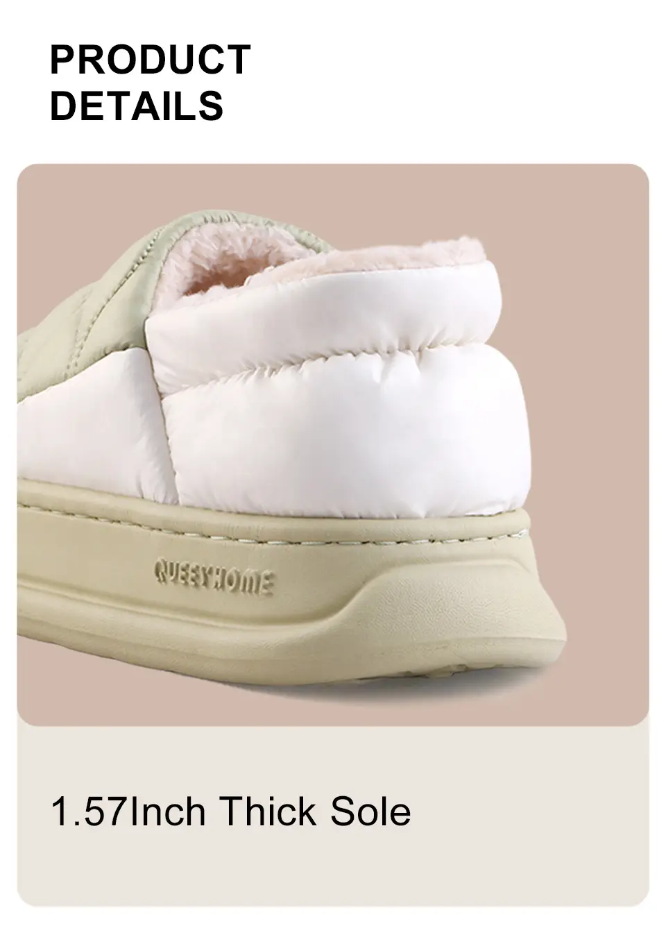 2025 New Cotton Slippers for Men, Winter Indoor Home Waterproof Anti-Slip Thick-Soled Wear-Resistant High-Heeled Slippers — feature 8