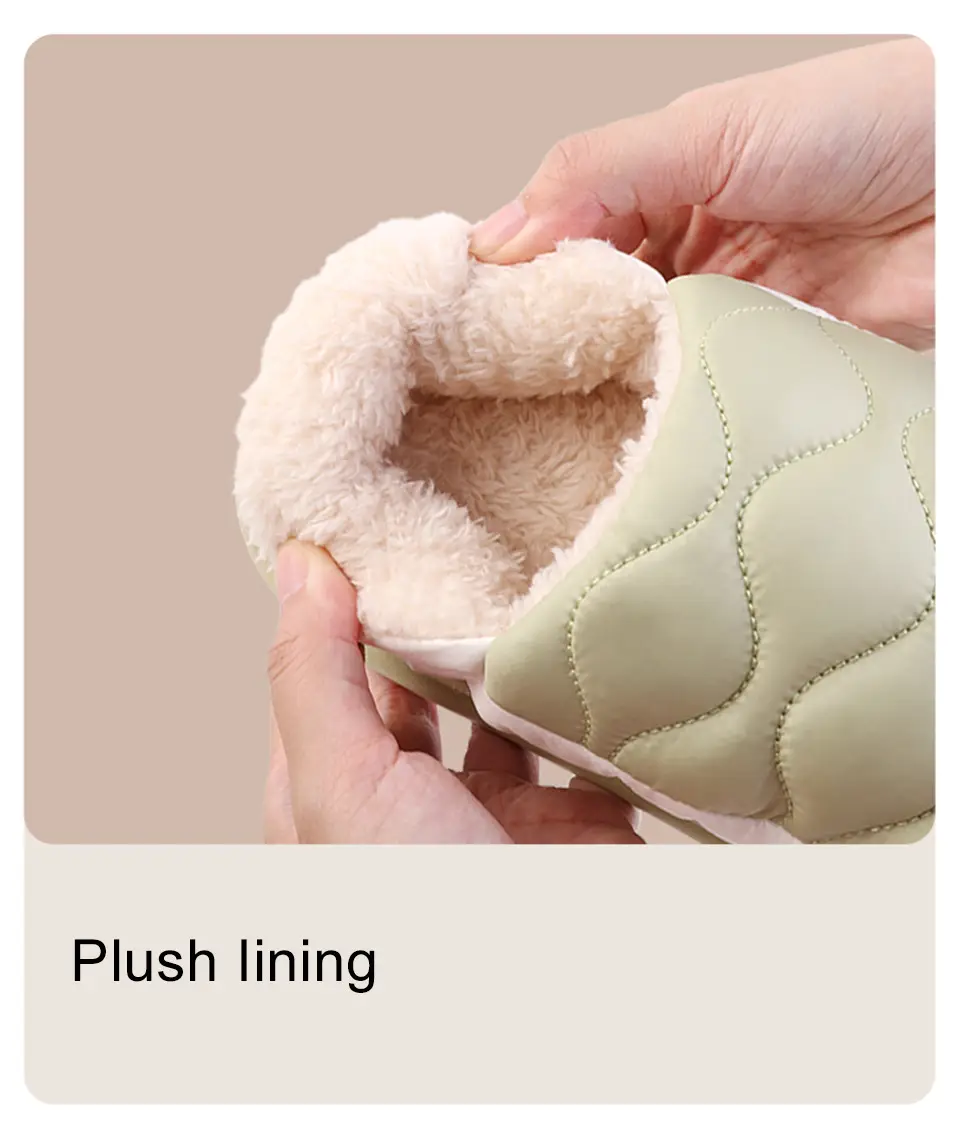 2025 New Cotton Slippers for Men, Winter Indoor Home Waterproof Anti-Slip Thick-Soled Wear-Resistant High-Heeled Slippers — feature 9
