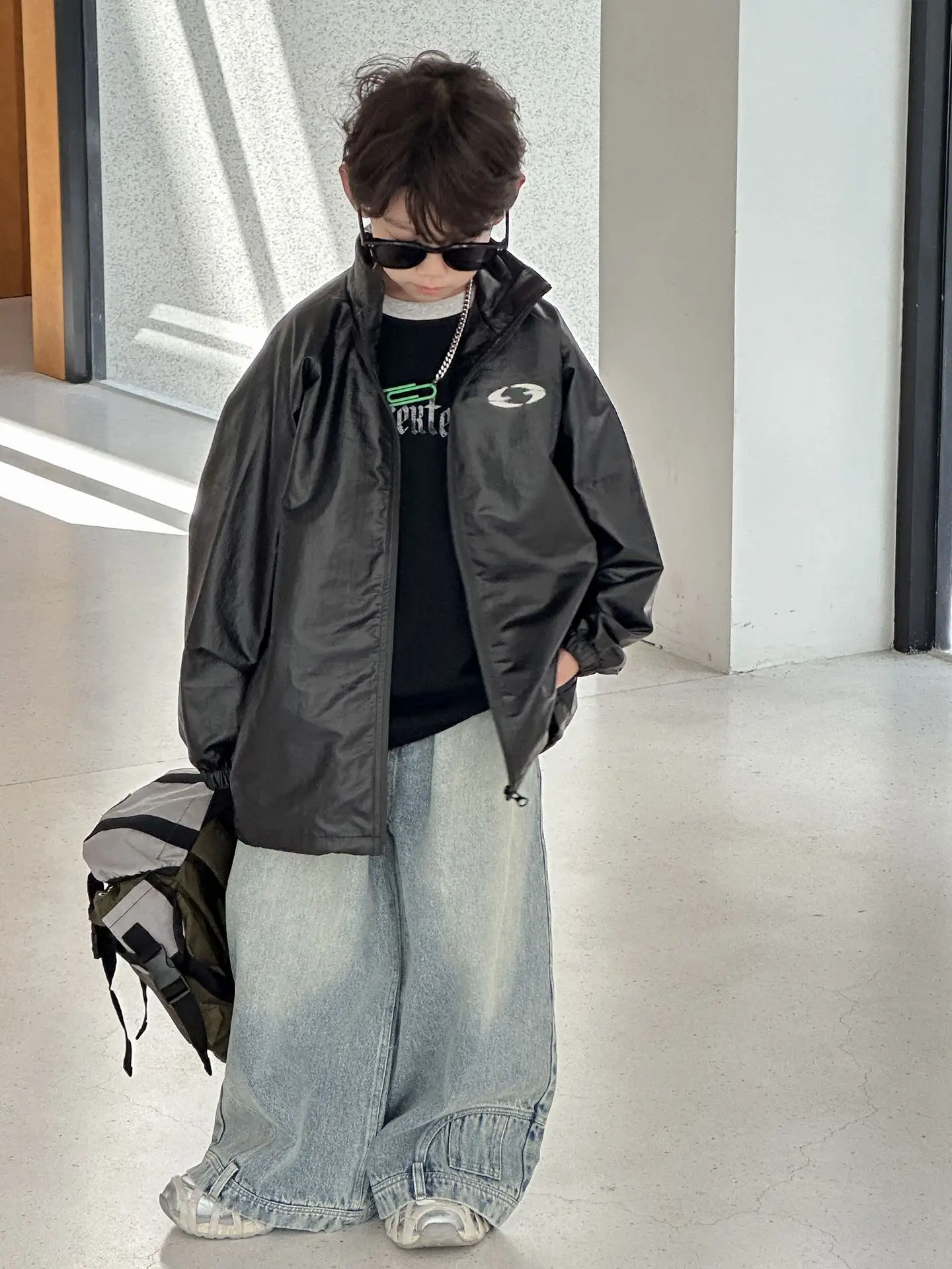 Boys Black Graphic Long Sleeve T-Shirt Spring Autumn 2025 - Image 5