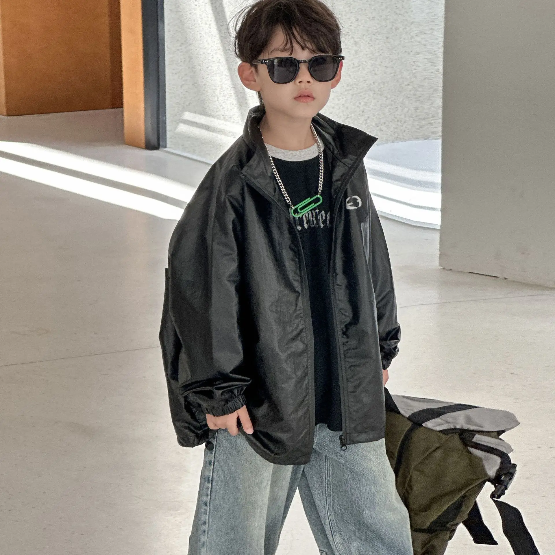 Boys Black Graphic Long Sleeve T-Shirt Spring Autumn 2025 — feature 12