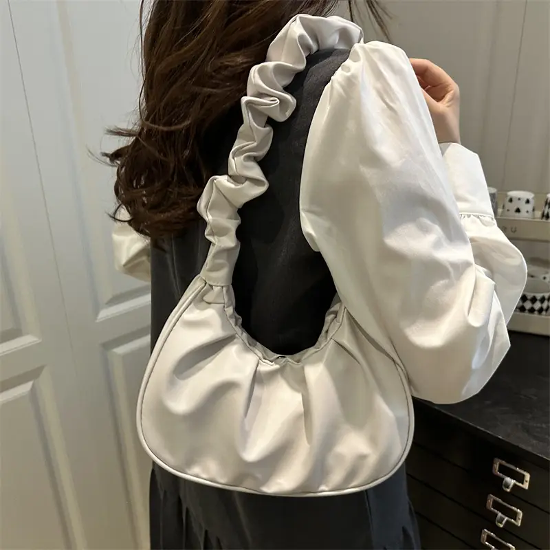 Purple Pleated Shoulder Bag for Women 2025 - Image 6