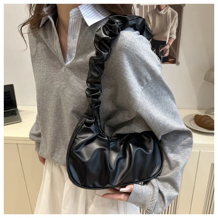 Purple Pleated Shoulder Bag for Women 2025 — feature 11