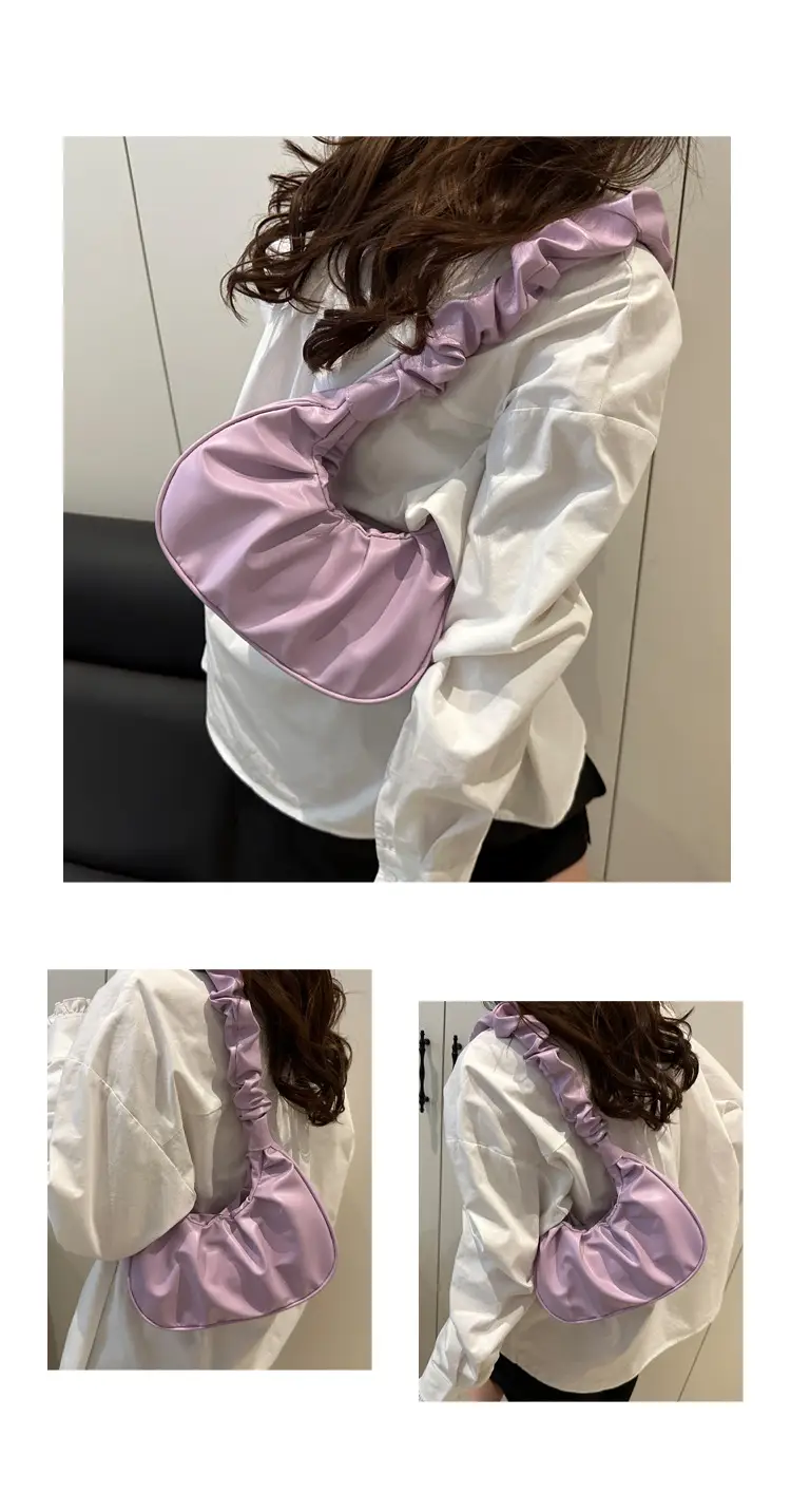 Purple Pleated Shoulder Bag for Women 2025 — feature 17