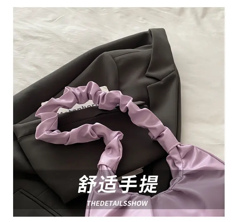 Purple Pleated Shoulder Bag for Women 2025 — feature 5