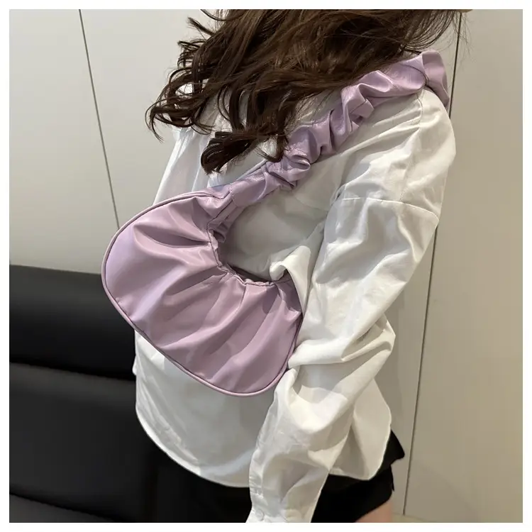 Purple Pleated Shoulder Bag for Women 2025 — feature 8