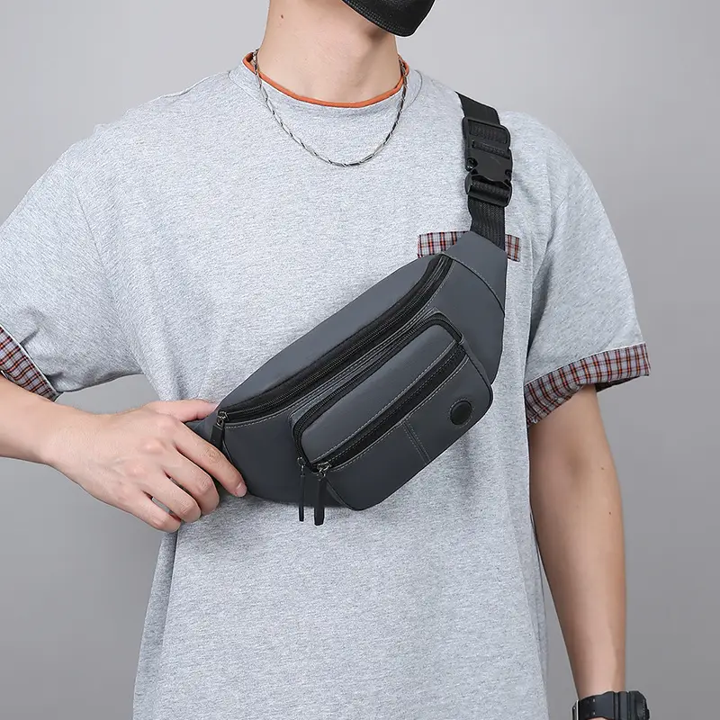Men's GPS Crossbody Phone Bag Black GPS Linteners