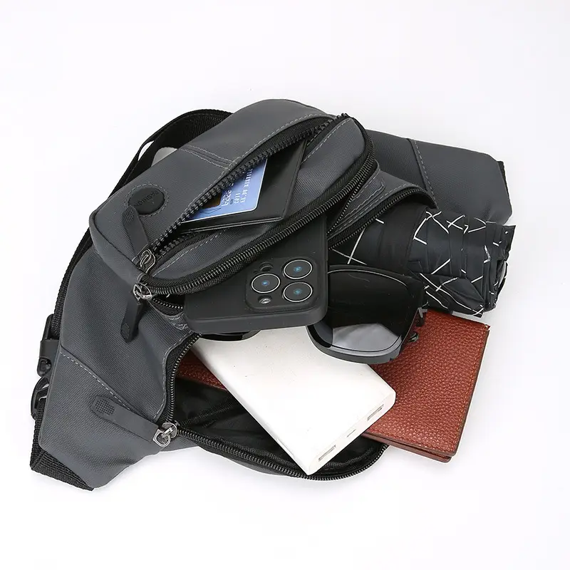 Men's GPS Crossbody Phone Bag Black GPS Linteners