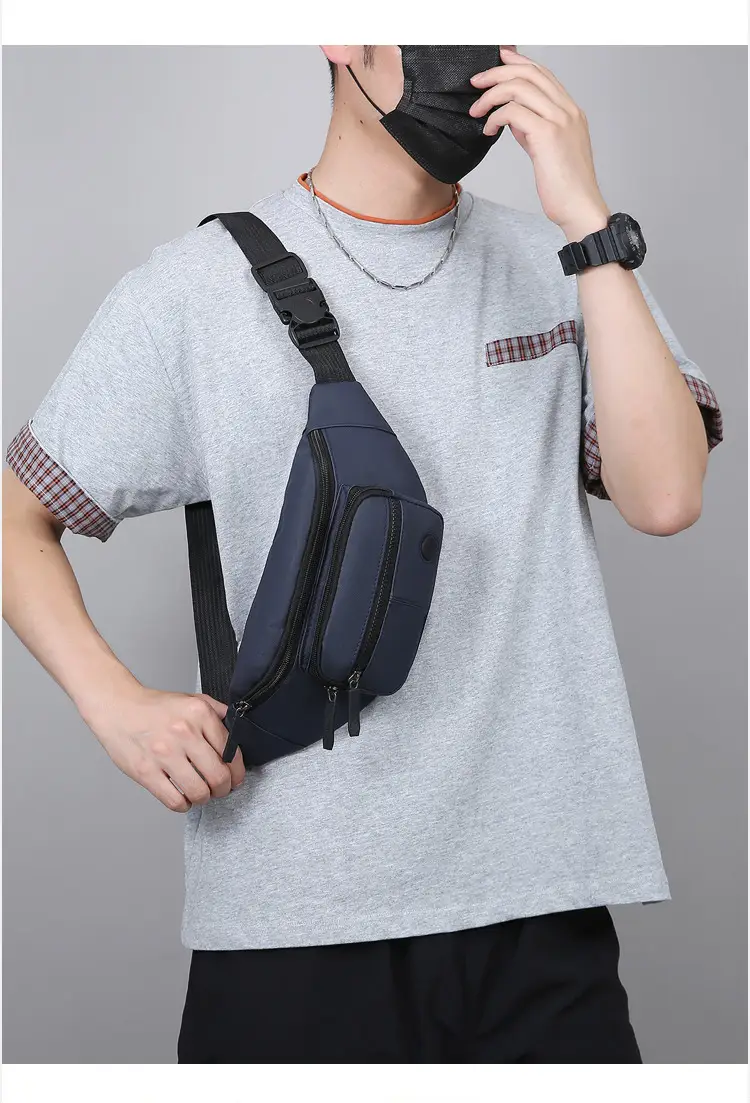 Men's GPS Crossbody Phone Bag Black GPS Linteners — feature 24
