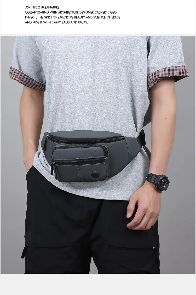 Men's GPS Crossbody Phone Bag Black GPS Linteners — feature 26