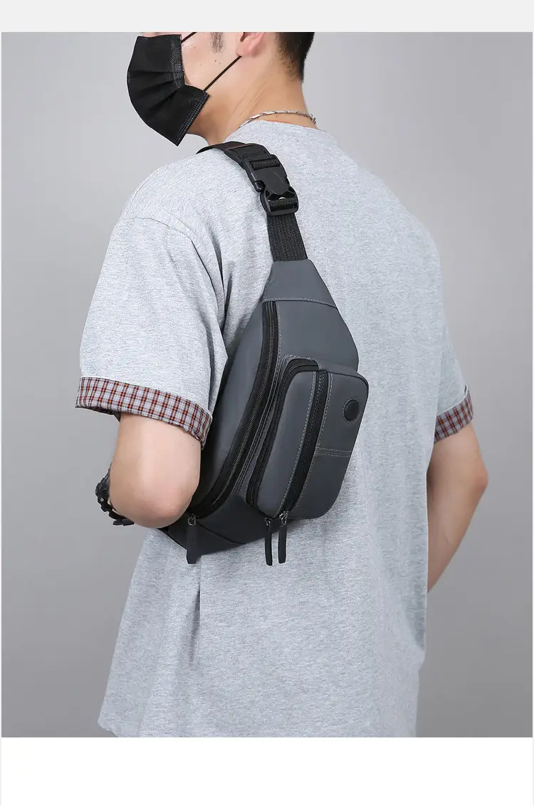 Men's GPS Crossbody Phone Bag Black GPS Linteners — feature 27