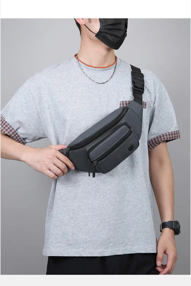 Men's GPS Crossbody Phone Bag Black GPS Linteners — feature 29