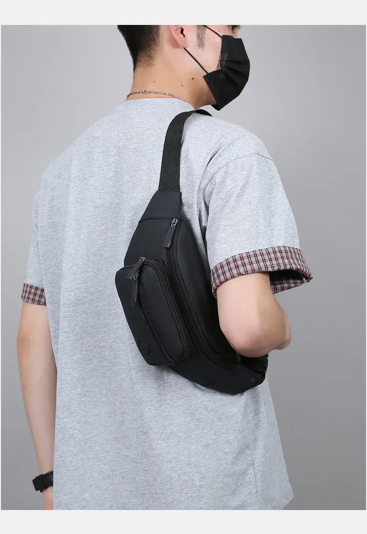 Men's GPS Crossbody Phone Bag Black GPS Linteners — feature 31