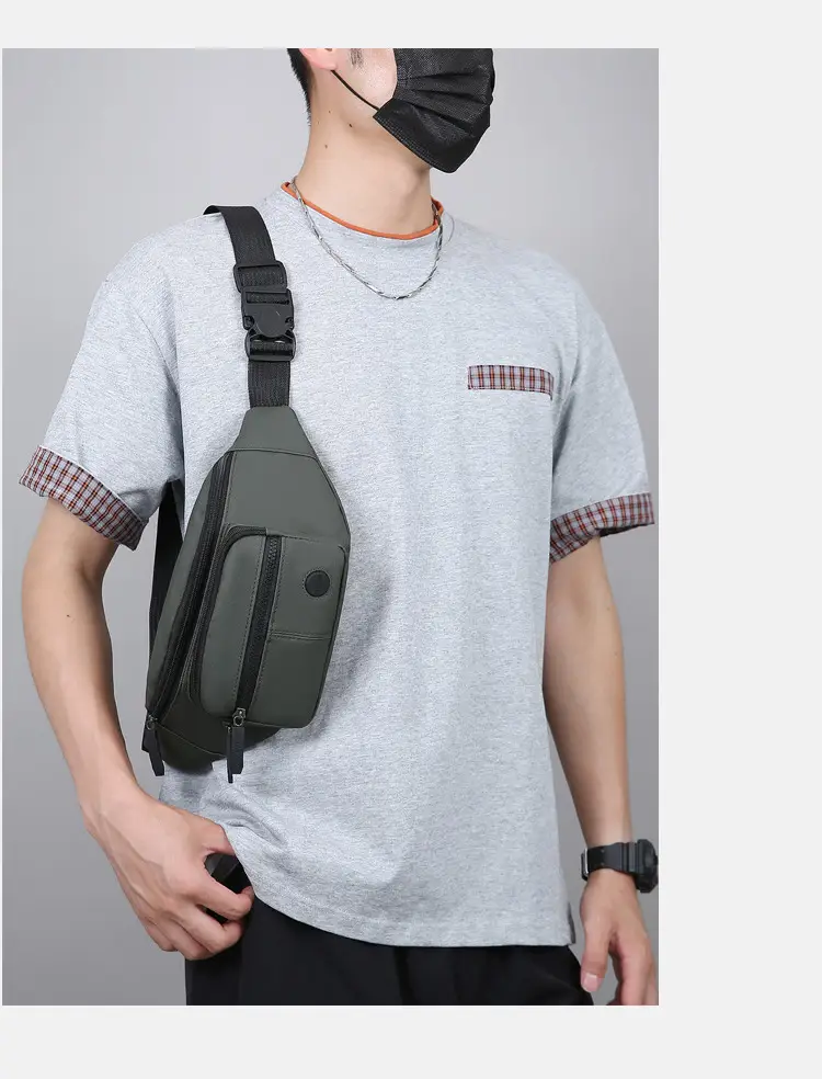 Men's GPS Crossbody Phone Bag Black GPS Linteners — feature 34