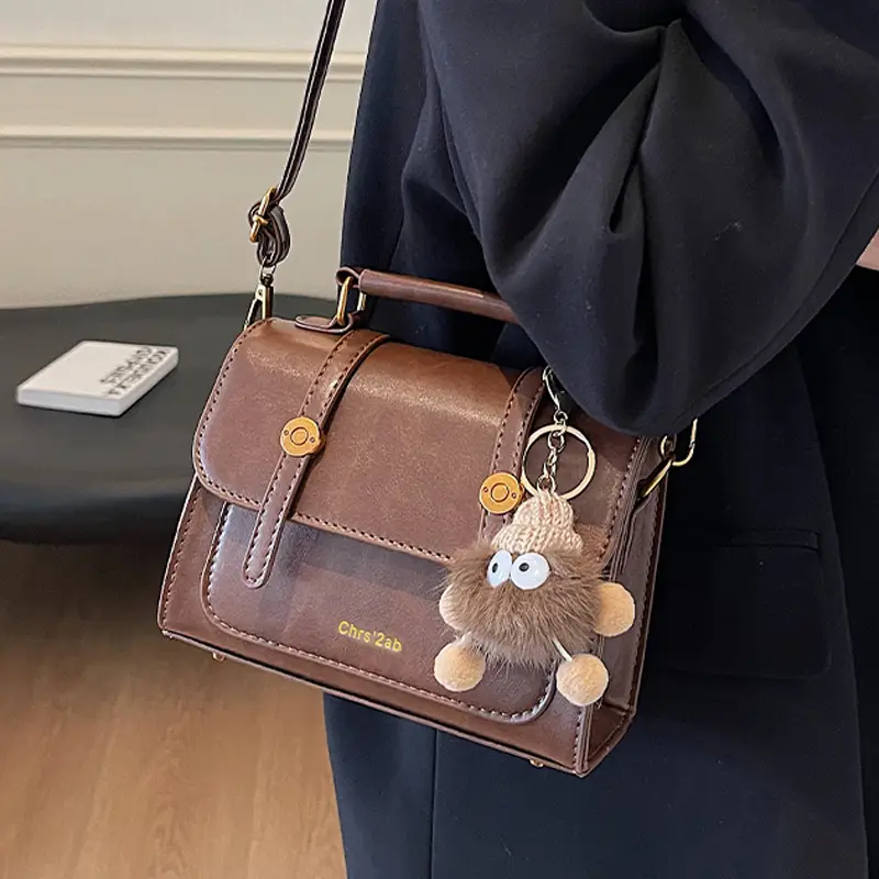 Women Retro Brown Leather Shoulder Bag 2025 - Image 6