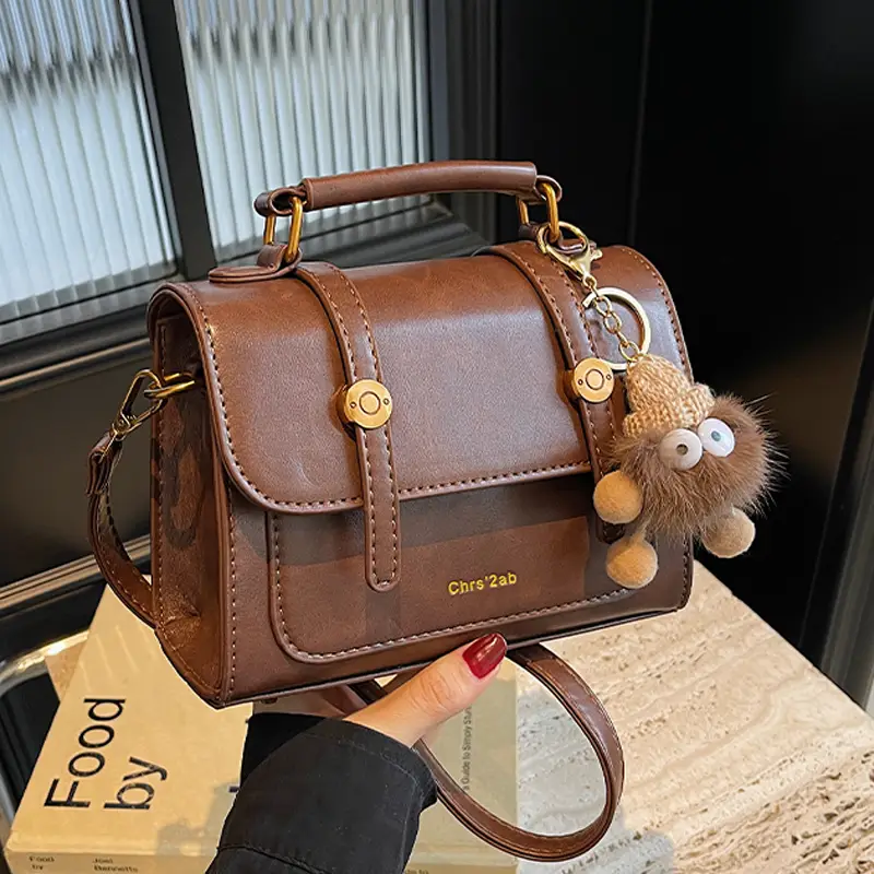 Women Retro Brown Leather Shoulder Bag 2025 - Image 7