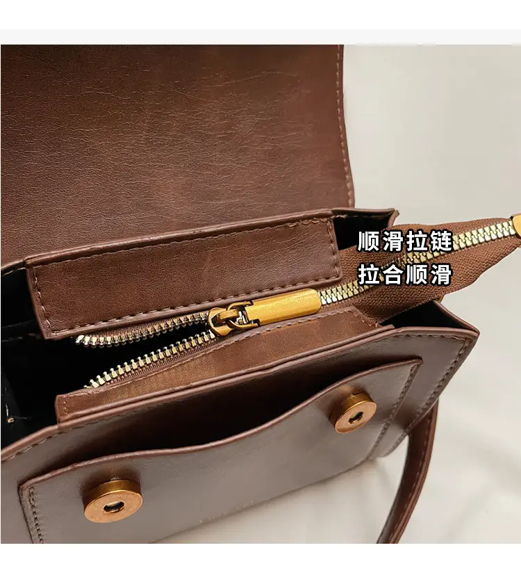 Women Retro Brown Leather Shoulder Bag 2025 — feature 5