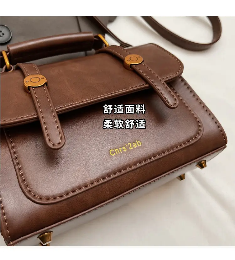 Women Retro Brown Leather Shoulder Bag 2025 — feature 7