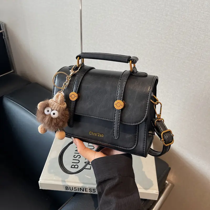 Women Retro Brown Leather Shoulder Bag 2025 - Image 2