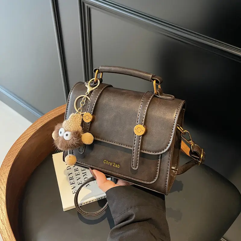 Women Retro Brown Leather Shoulder Bag 2025 - Image 4