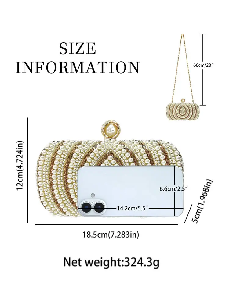 Luxury handbag  Dinner bag Evening bag Shiny features Perfect for all occasions
