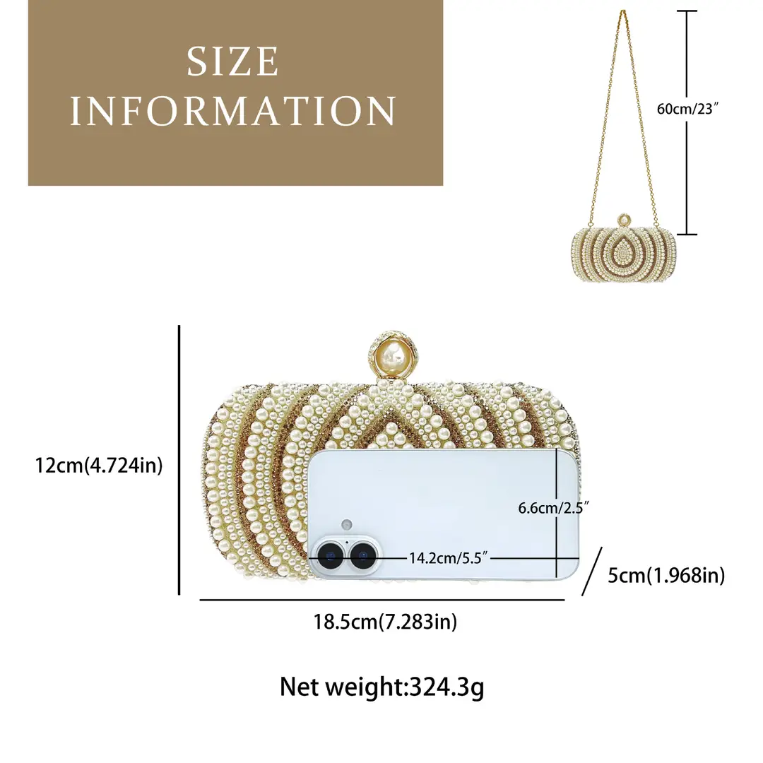 Luxury handbag  Dinner bag Evening bag Shiny features Perfect for all occasions — feature 1