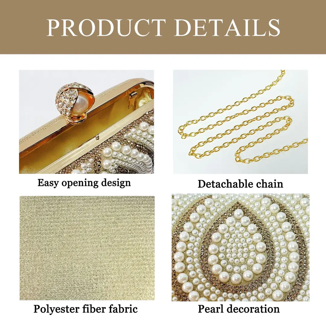 Luxury handbag  Dinner bag Evening bag Shiny features Perfect for all occasions — feature 3