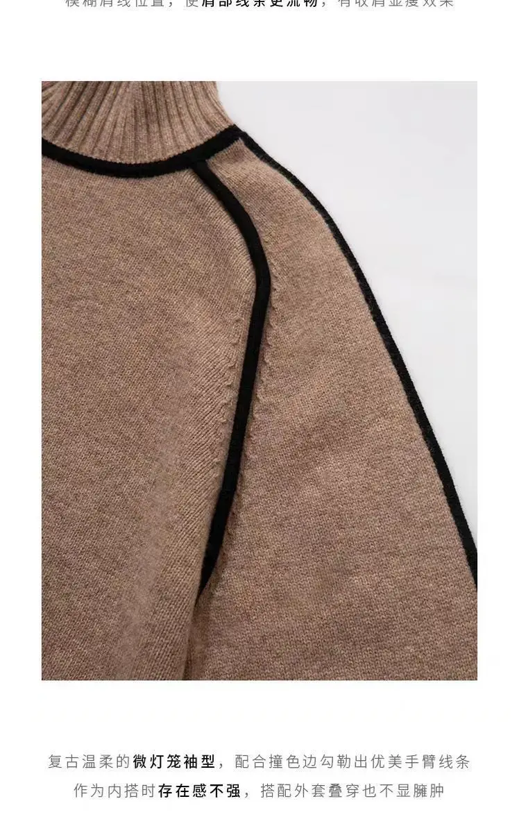 2026 Cross-Border Foreign Trade Autumn and Winter Style Slim Casual Loose Pullover Knitted Lazy Style Sweater for Women — feature 4