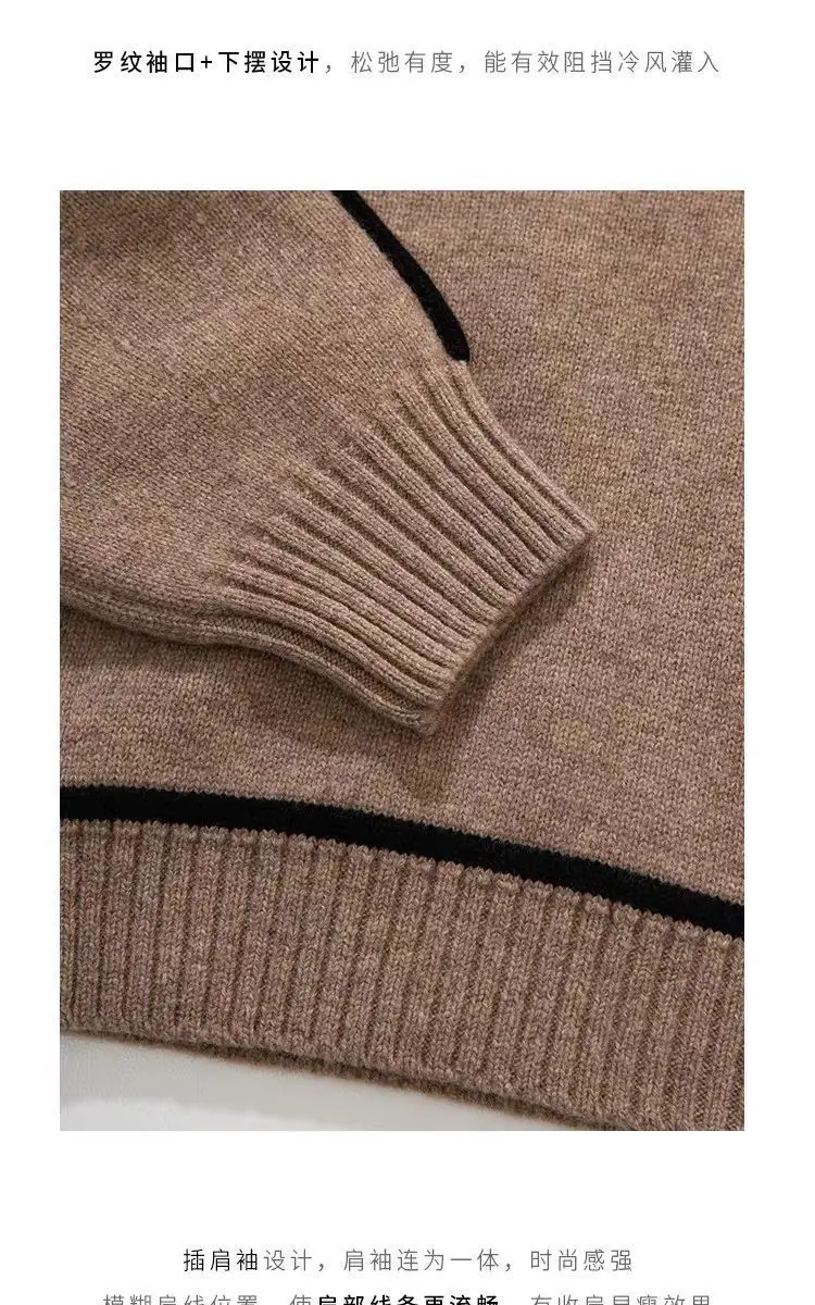 2026 Cross-Border Foreign Trade Autumn and Winter Style Slim Casual Loose Pullover Knitted Lazy Style Sweater for Women — feature 5
