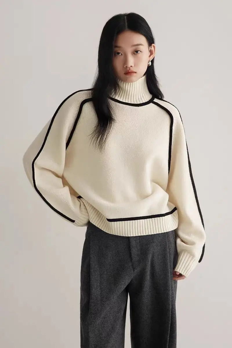2026 Cross-Border Foreign Trade Autumn and Winter Style Slim Casual Loose Pullover Knitted Lazy Style Sweater for Women — feature 7