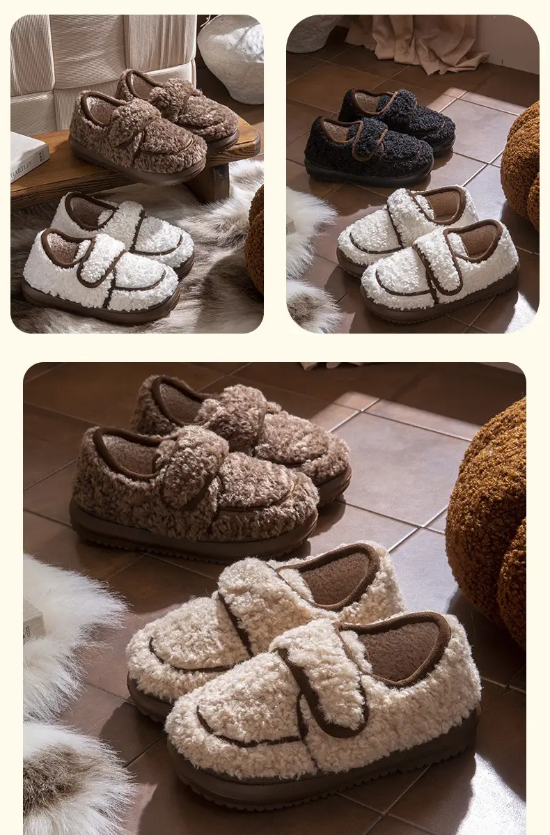 Lamb Wool Warm Slipper for Women Autumn Winter — feature 11