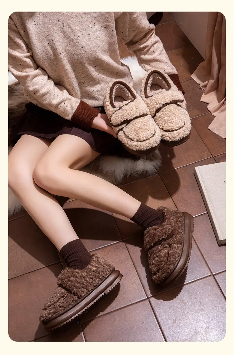 Lamb Wool Warm Slipper for Women Autumn Winter — feature 13